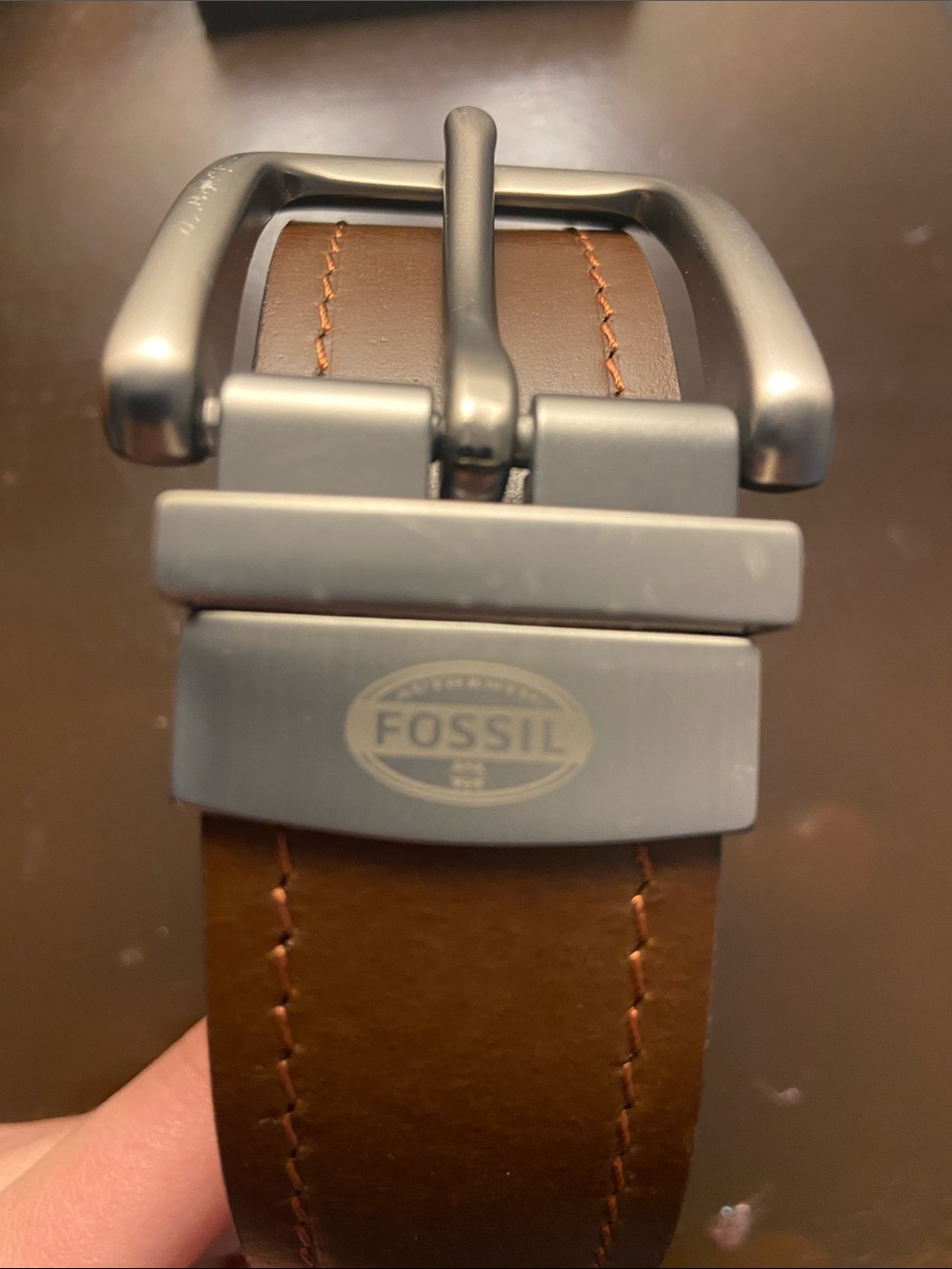 Mens reversible Fossil Leather Belt size 40 Black/Brown Excellent condition